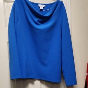 Liz Claiborne Vibrant Blue Cowl Neck Sweater